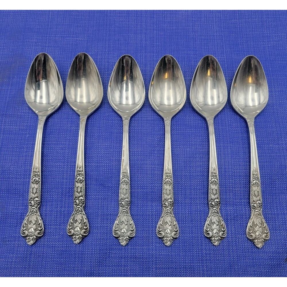 Versailles by MSI Stainless Japan Set 6 Oval Soup Spoons 7 3/8”